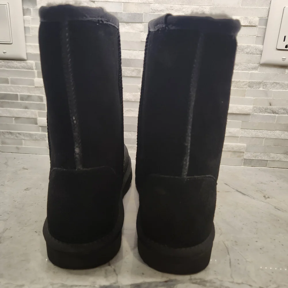 Quince Black Australian Shearling Mid-Calf Boots New Size 6